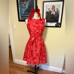 Red floral business casual summer dress
